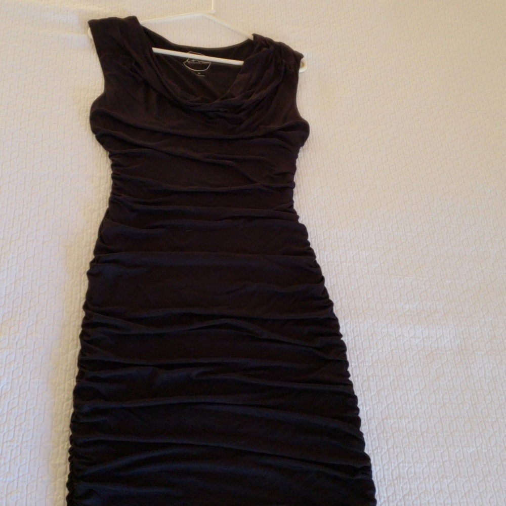 Inc shirred fitted knit dress